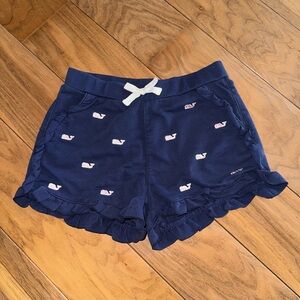 Vineyard Vines Blue Shorts with Pink Logo